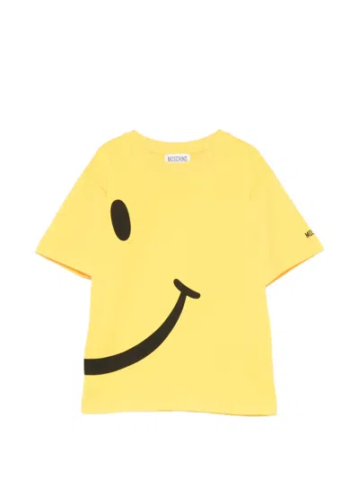 Moschino X Smiley Cotton T-shirt In Yellow