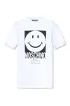 Moschino 'smiley Print T-shirt In Bianco