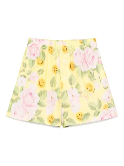 MOSCHINO MOSCHINO X SMILEY FLORAL SHORTS
