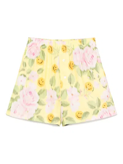 MOSCHINO X SMILEY FLORAL SHORTS
