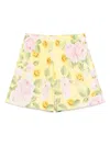 Moschino Elasticated Waistband Floral Print Smiley Face Shorts In Multicolour
