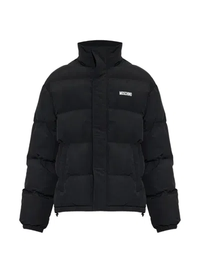 Moschino X Smiley Quilted Puffer Jacket In Black