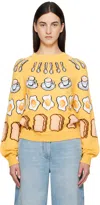 Moschino Jacquard Sweater In 4028 Multi Yellow