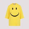 Moschino Smiley Face Graphic T-shirt In Bright Yellow Cotton In Yellow