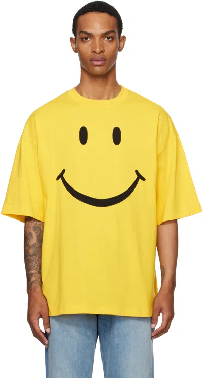 Moschino Relaxed Fit Round Neck T-shirt In Yellow
