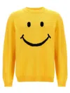 Moschino Men Sweater With Embroidery In Yellow