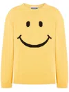 Moschino Men Sweater With Embroidery In Yellow