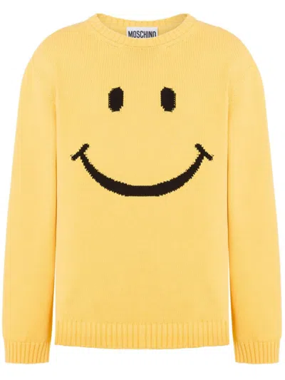 MOSCHINO YELLOW SMILEY SWEATER