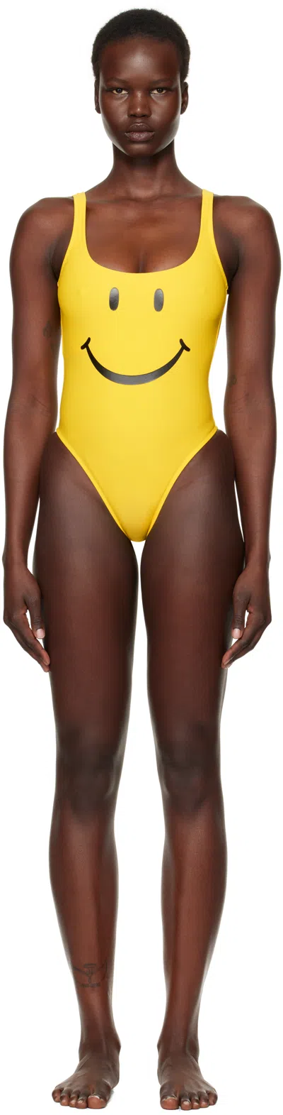 MOSCHINO YELLOW SMILEY SWIMSUIT