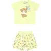 MOSCHINO YELLOW SUIT FOR BABY BOY WITH TEDDY BEAR AND PINWHEEL