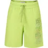 MOSCHINO YELLOW SWIM SHORTS FOR BOY WITH LOGO