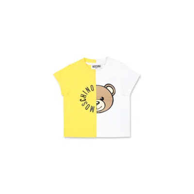Moschino Yellow T-shirt For Baby Boy With Teddy Bear