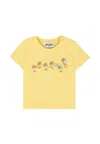 Moschino Yellow T-shirt For Babykids With Teddy Bear In Yellow
