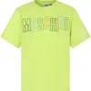 MOSCHINO YELLOW T-SHIRT FOR BOY WITH LOGO