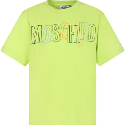Moschino Kids' Yellow T-shirt For Boy With Logo