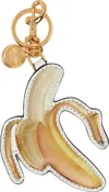 Moschino Banana-motif Keyring In 10b One Color Printe