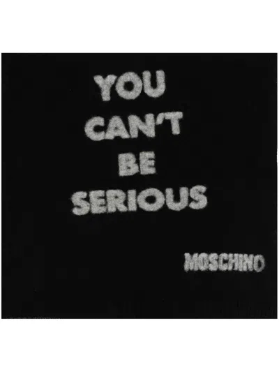 Moschino You Can't Be Serious Scarf In Black