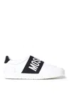 Moschino Black & White Slip-on Sneakers In White