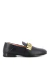 Moschino Maxi Lettering Slipper In Negro
