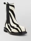 Moschino Zebra Pattern Ankle Boots Elastic Panels In Multi