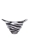 Moschino Zebra-print Bikini Bottoms In Black