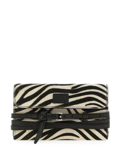 Moschino Zebra-print Tie Me Wallet On Chain In Multi