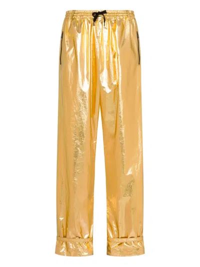 Moschino Zip-detail Trousers In Orange