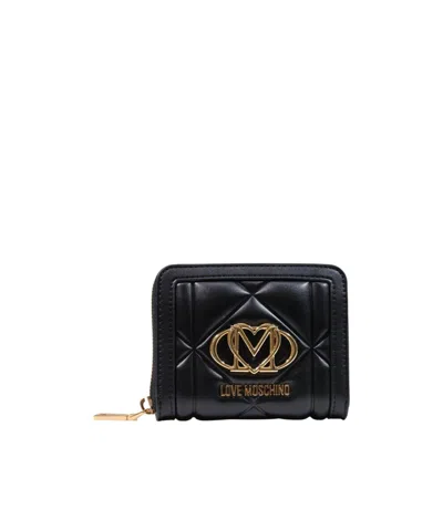 Moschino Zip-around Wallet In Black