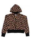 Moschino Zipped Hoodie In Animal Print