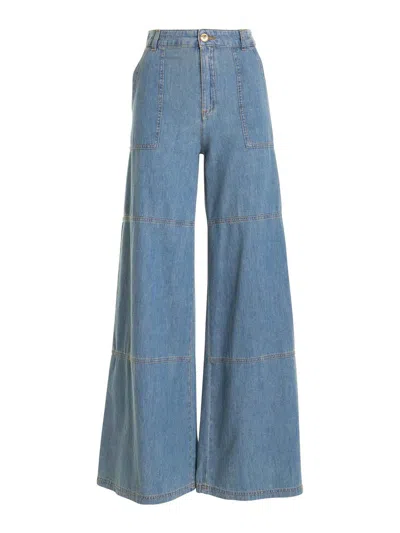 Moschino Zipped Jeans In Denim