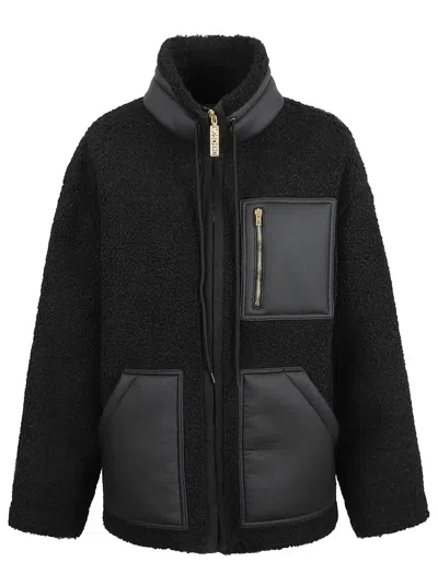 Moschino Zipped Laced Jacket In Black
