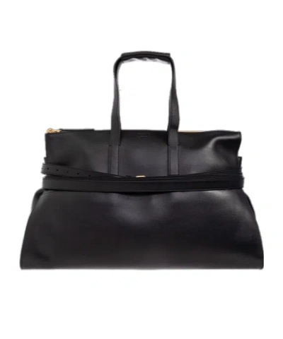 Moschino Zipper Handbag In Black