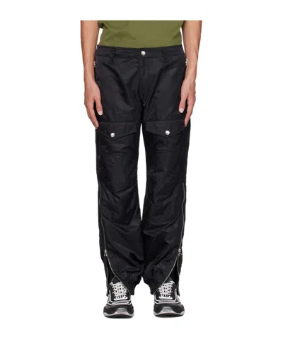 Moschino Zipper Overalls Casual Pants In Black