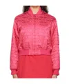 Moschino Zipper Pilot Jacket In Red