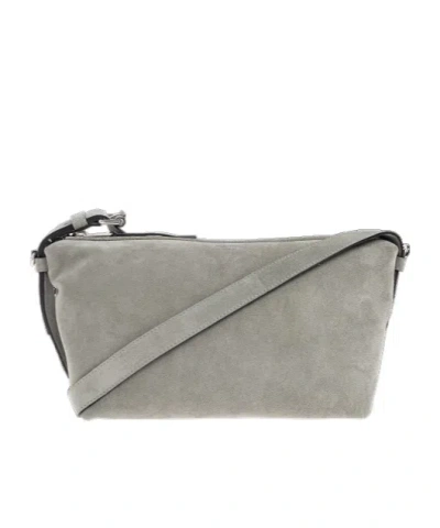 Moschino Zipper Shoulder Bag In Gray