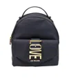 Moschino Zippered Backpack In Black