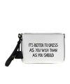 Moschino Zippered Clutch In White