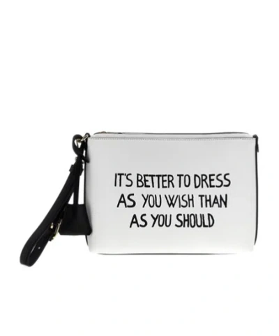 Moschino Zippered Clutch In Multicolor
