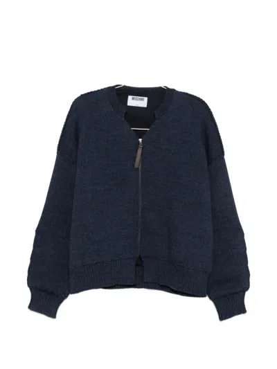 Moschino Knit Blazer Nylon Silk V Neck In Multi