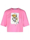 Moschino Pink Cotton T-shirt In Pink