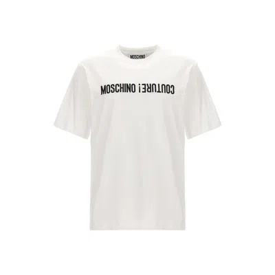 MOSCHINO MOSCHINO UPSIDE DOWN LOGO T SHIRT