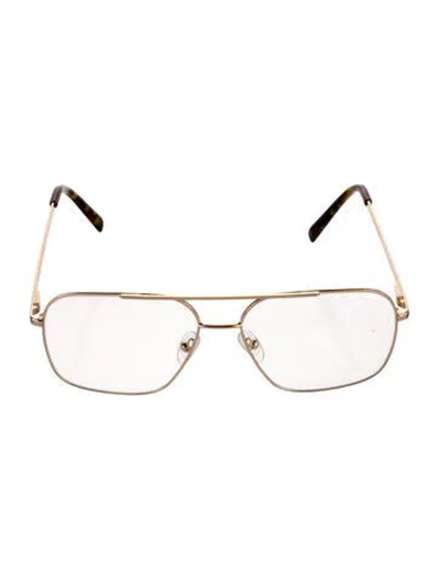 Pre-owned Moscot Aviator Eyeglasses In Gold