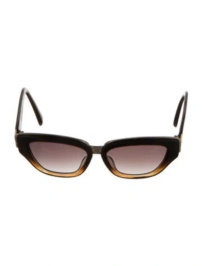 Pre-owned Moscot Cat-eye Gradient Sunglasses In Black