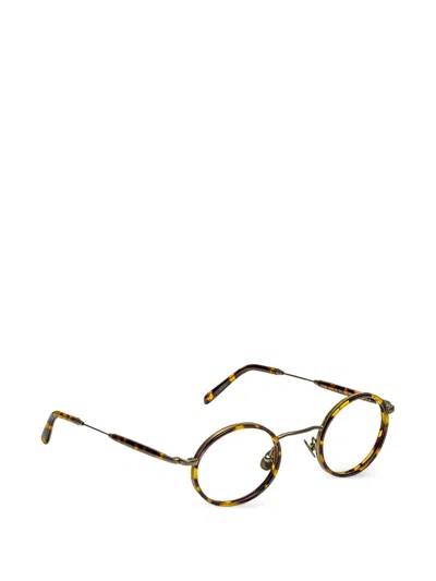 Moscot Cosnic Round-frame Glasses In Brown