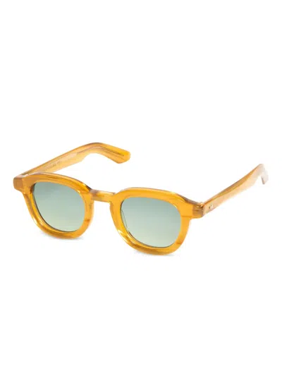 Moscot Dahven Round-frame Sunglasses In Yellow