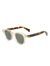Moscot Dolt Tortoiseshell-effect Sunglasses In Neutral