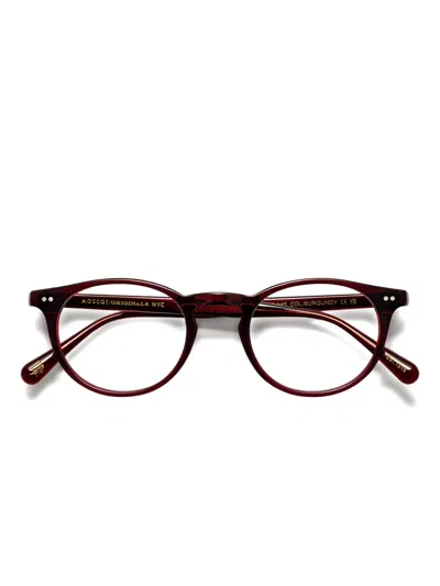 Moscot Frankie Round-frame Glasses In Red