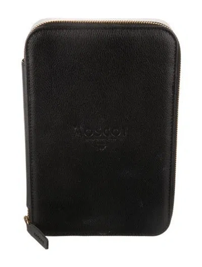 Pre-owned Moscot Leather Travel Organizer In Black