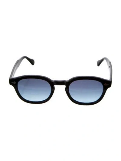Pre-owned Moscot Lemtosh Round Sunglasses In Black