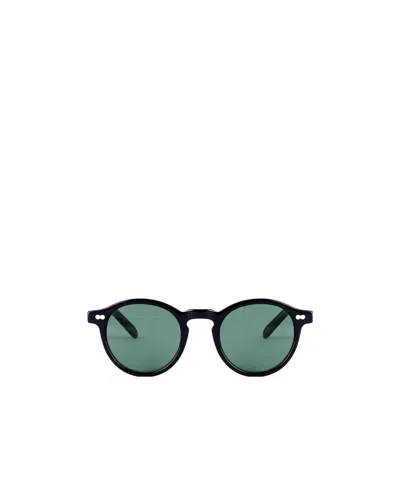 Moscot Matte Round Frame Sunglasses In Green